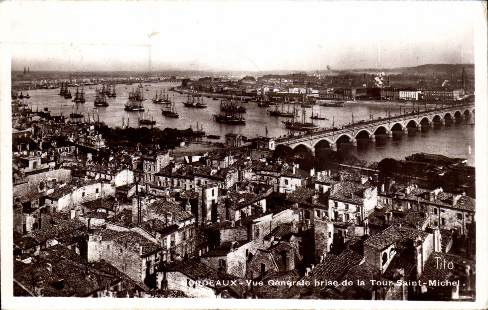 Bordeaux CPA View taken of the tower Michel Saint