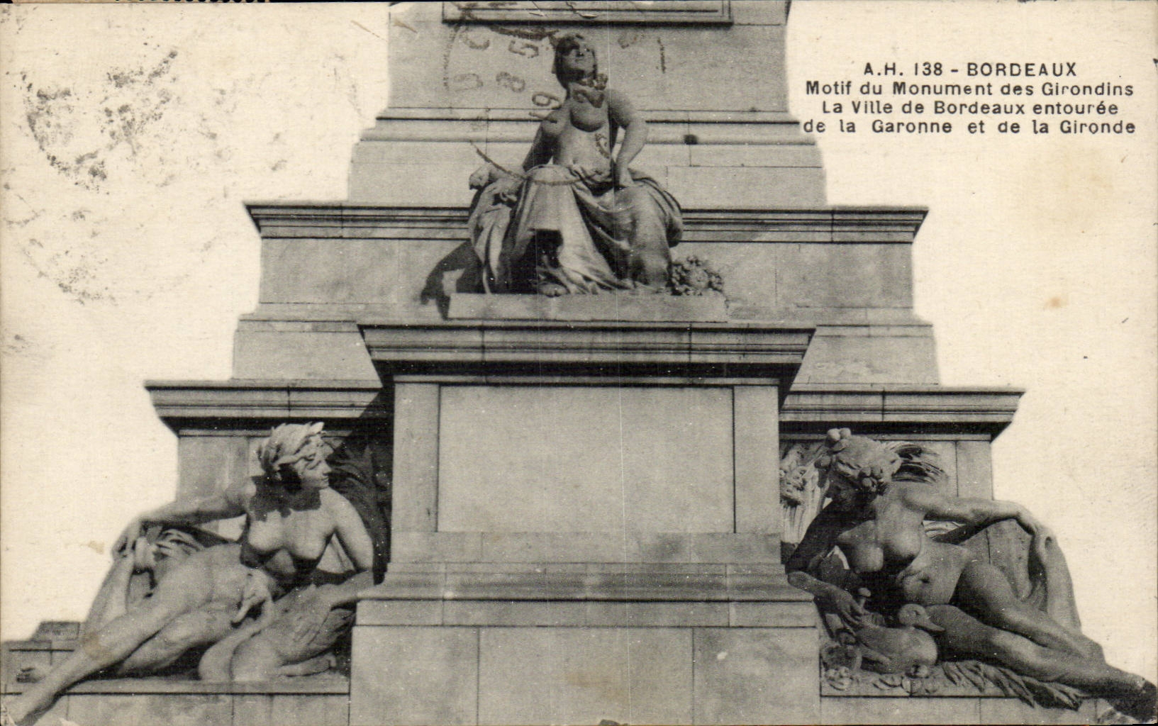 CPA Bordeaux Reason for the monument of Of Gironde the Garonne and the Gironde