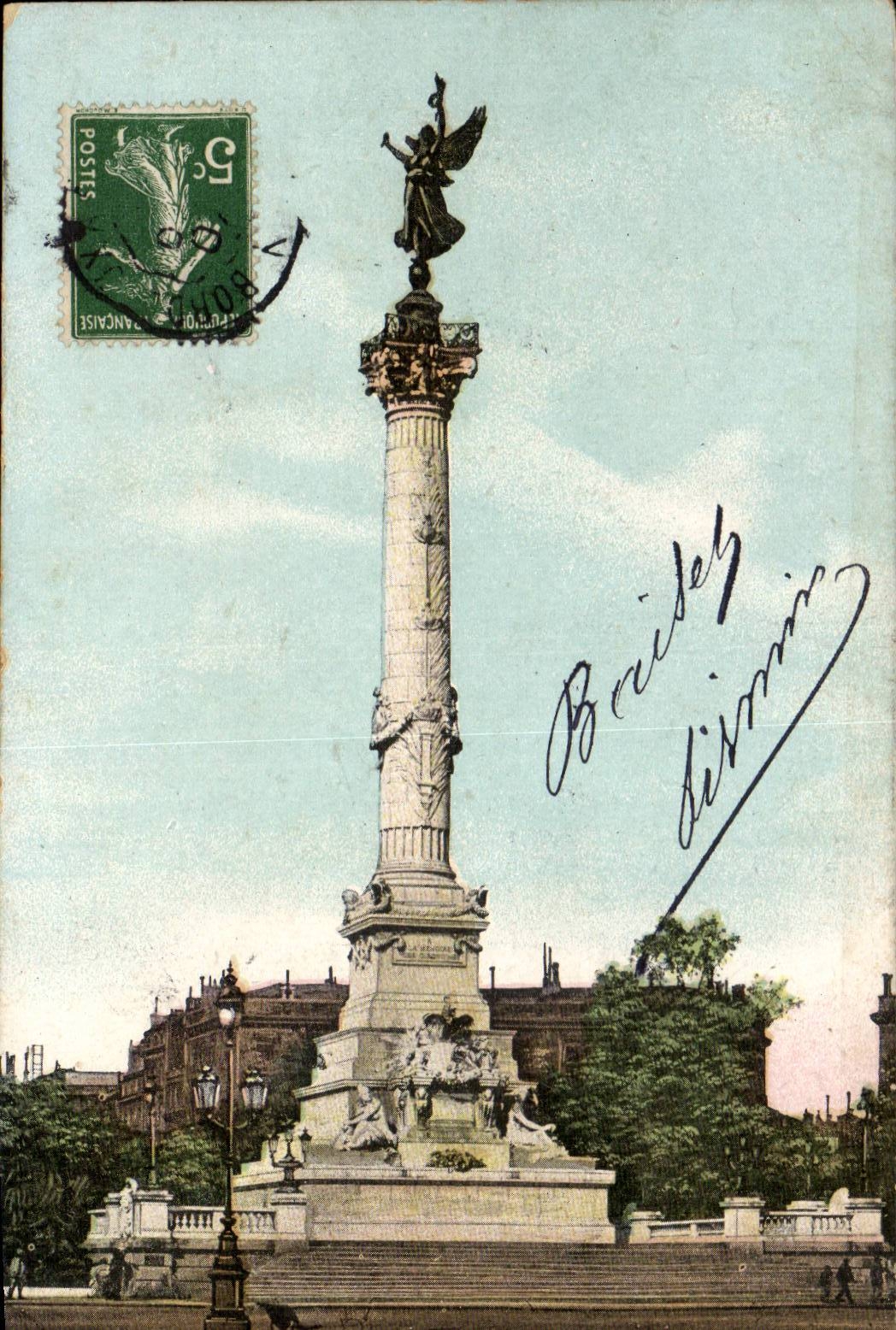 CPA Bordeaux Monument of the Of Gironde ones