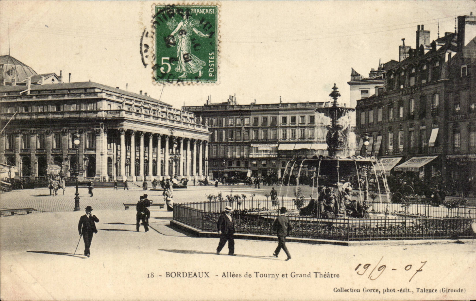 Gone Bordeaux CPA of Tourny and large theater