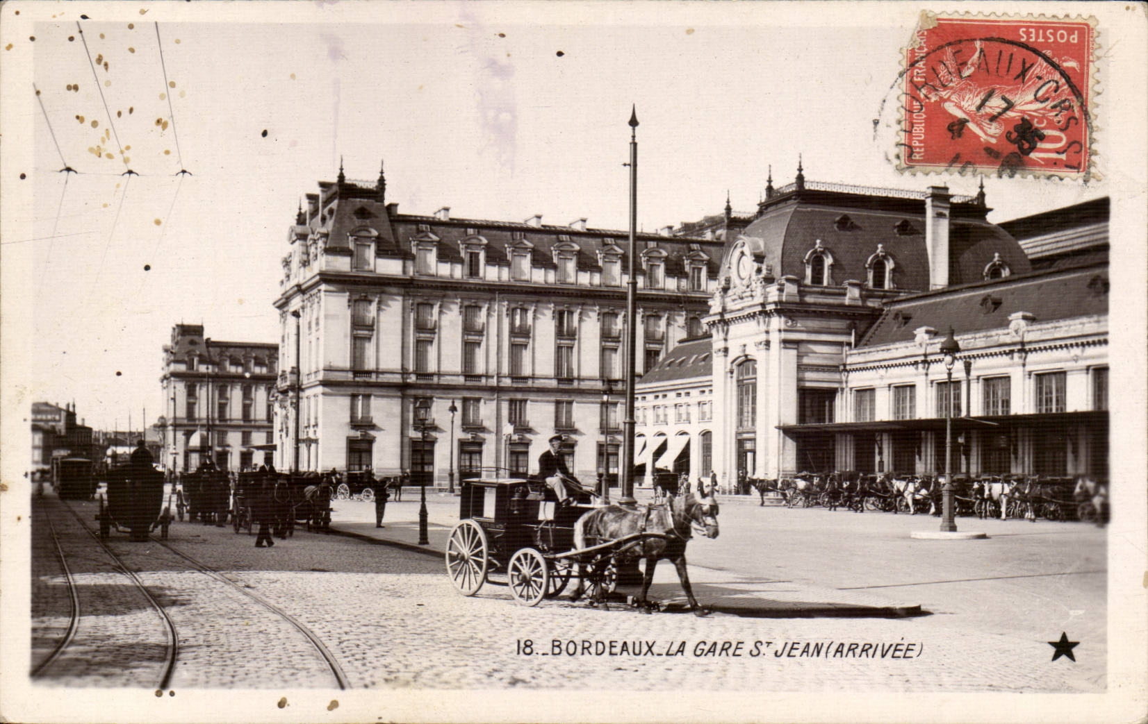 Bordeaux CPA Train station Saint Jean (arrived)
