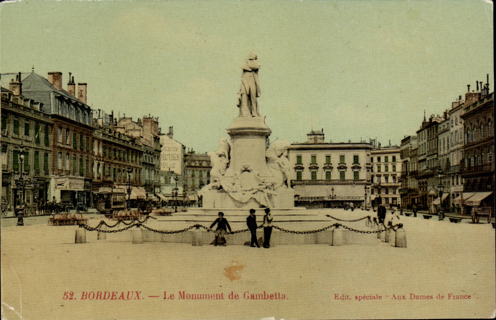Bordeaux CPA the monument of Gambetta