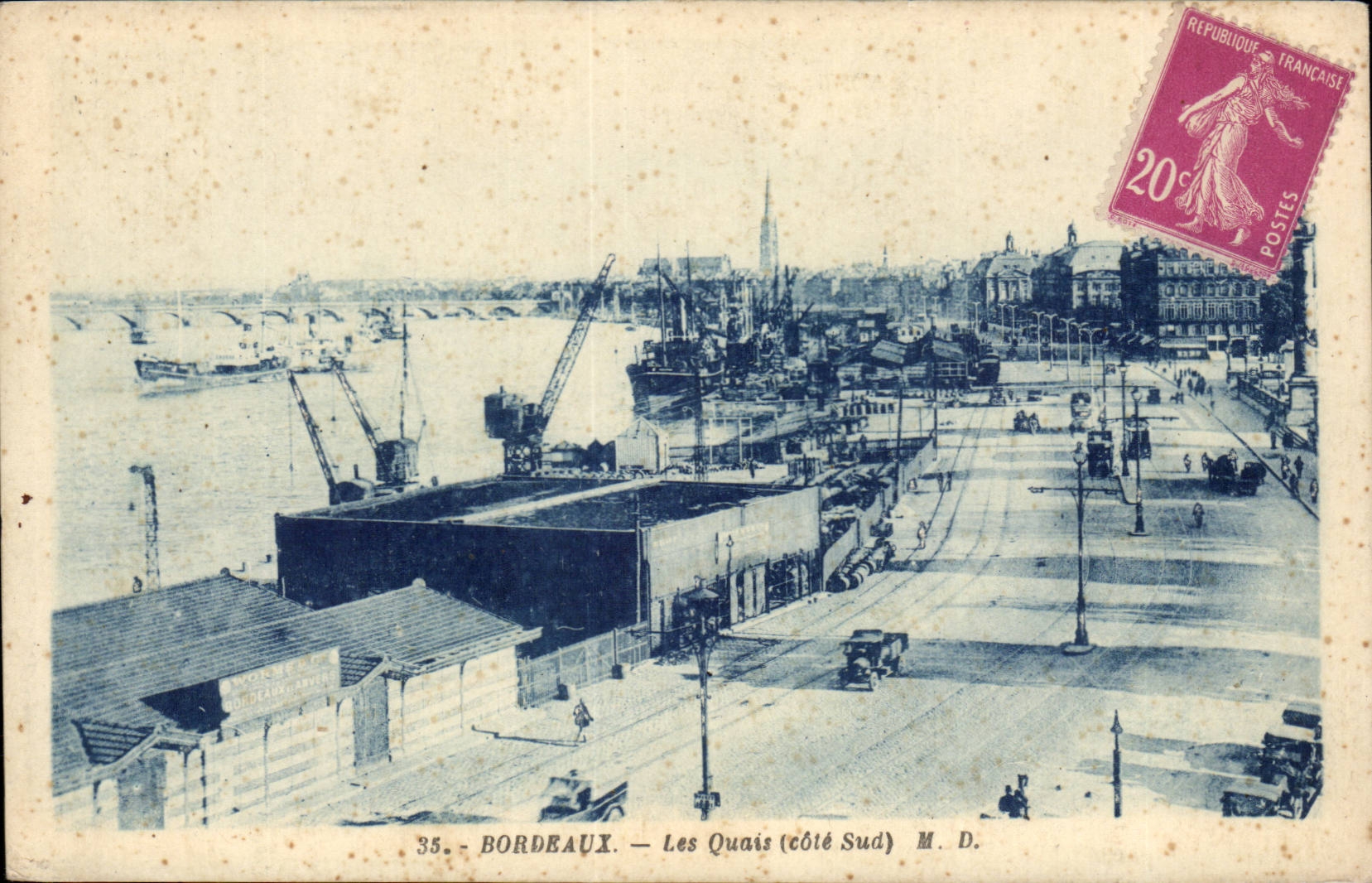 Bordeaux CPA the quays (southern part)