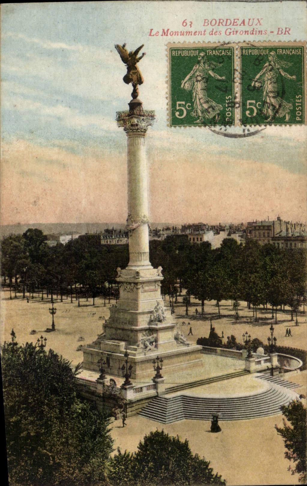 Bordeaux CPA Monument of the Of Gironde ones