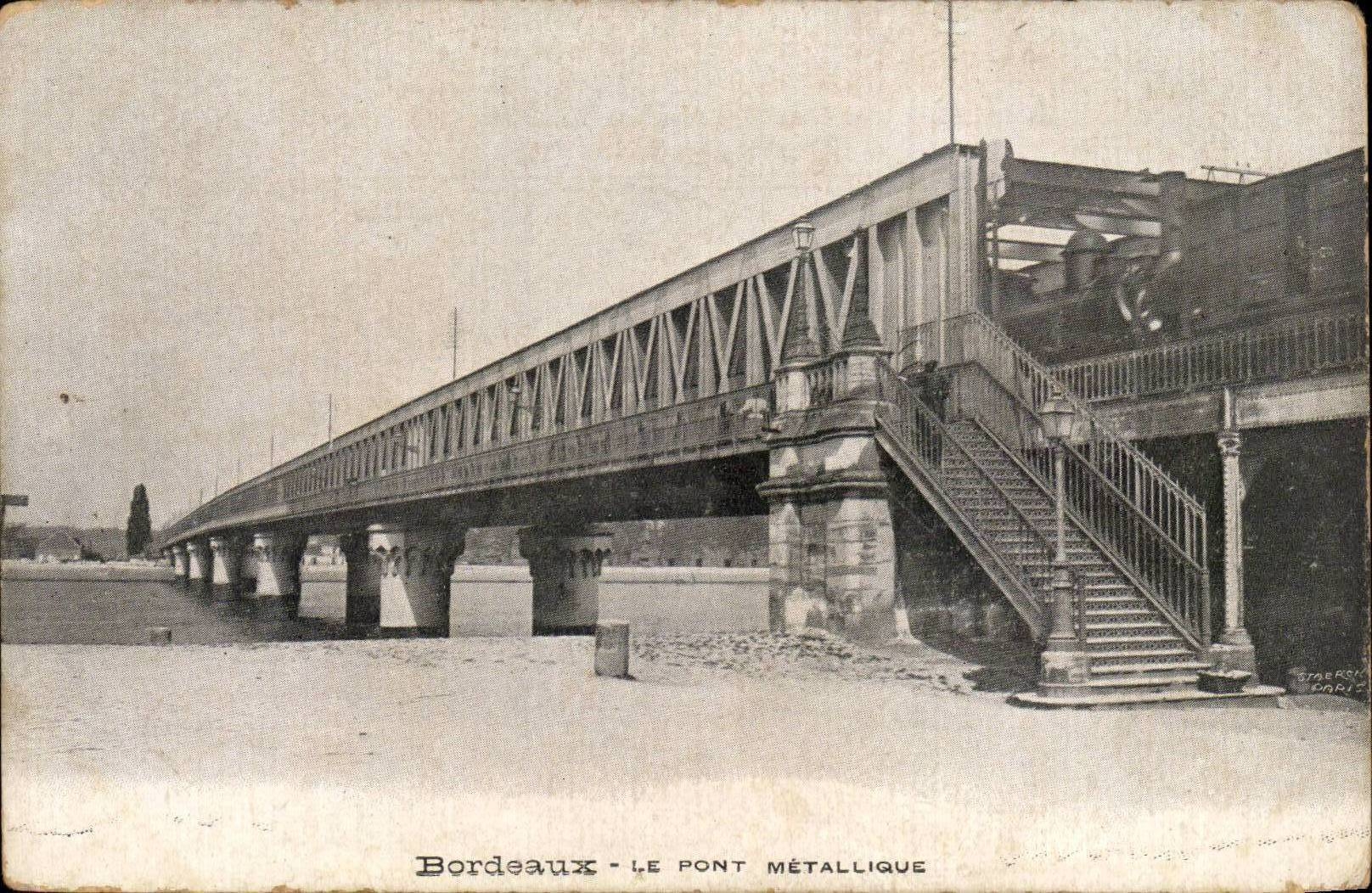 Bordeaux CPA the metallic bridge (train)