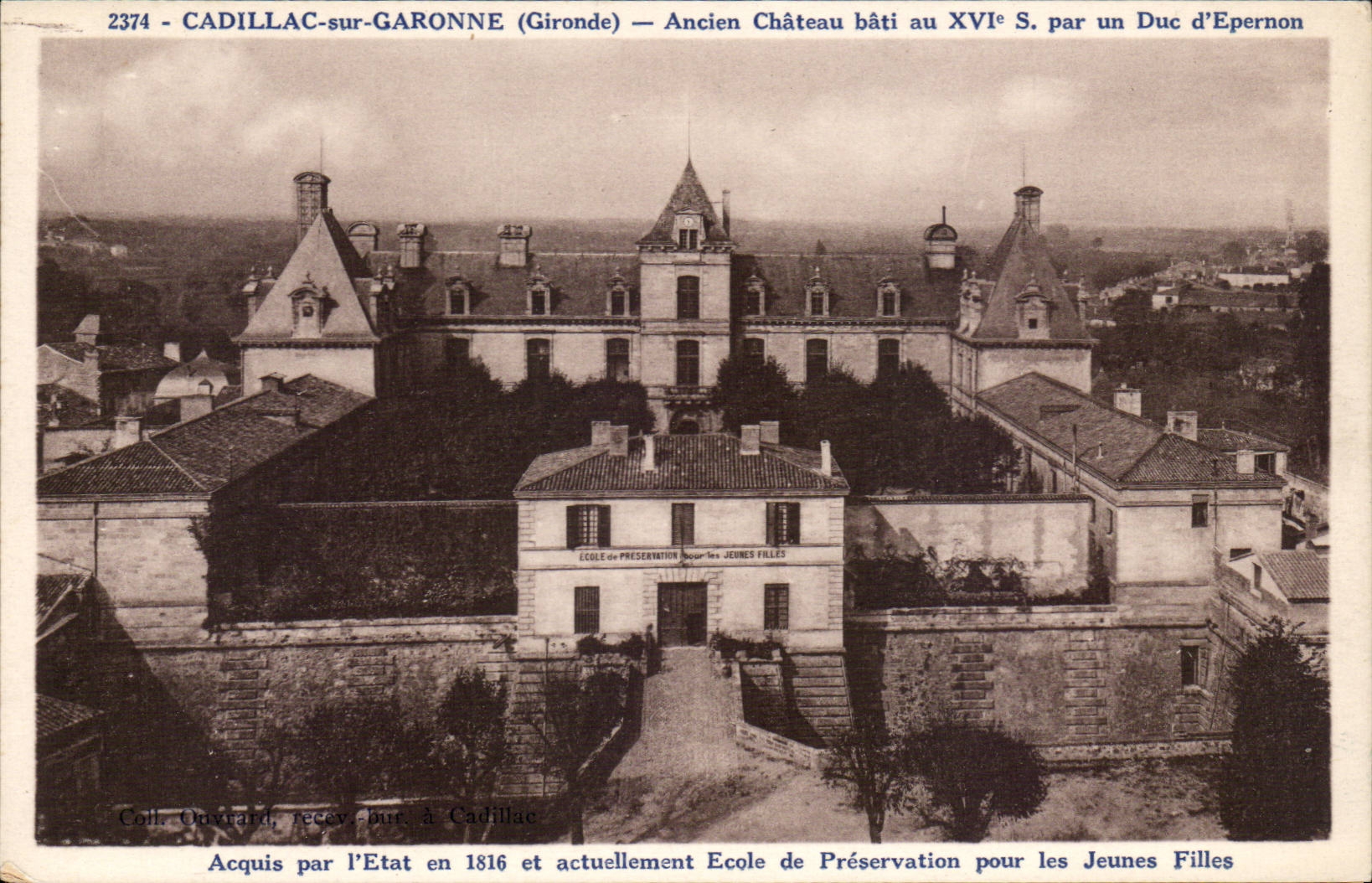 CPA Cadillac on the Garonne Old castle built with 16th by a duke of Epernon