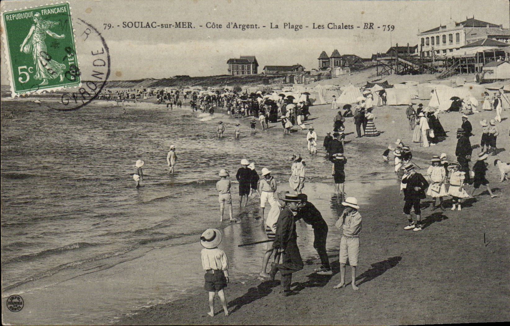 CPA Soulac on sea the beach country cottages