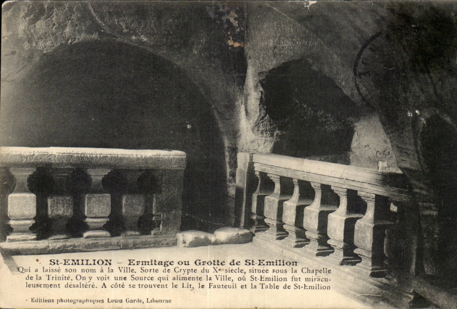 Saint Emilion CPA Hermitage or cave of St Emilion