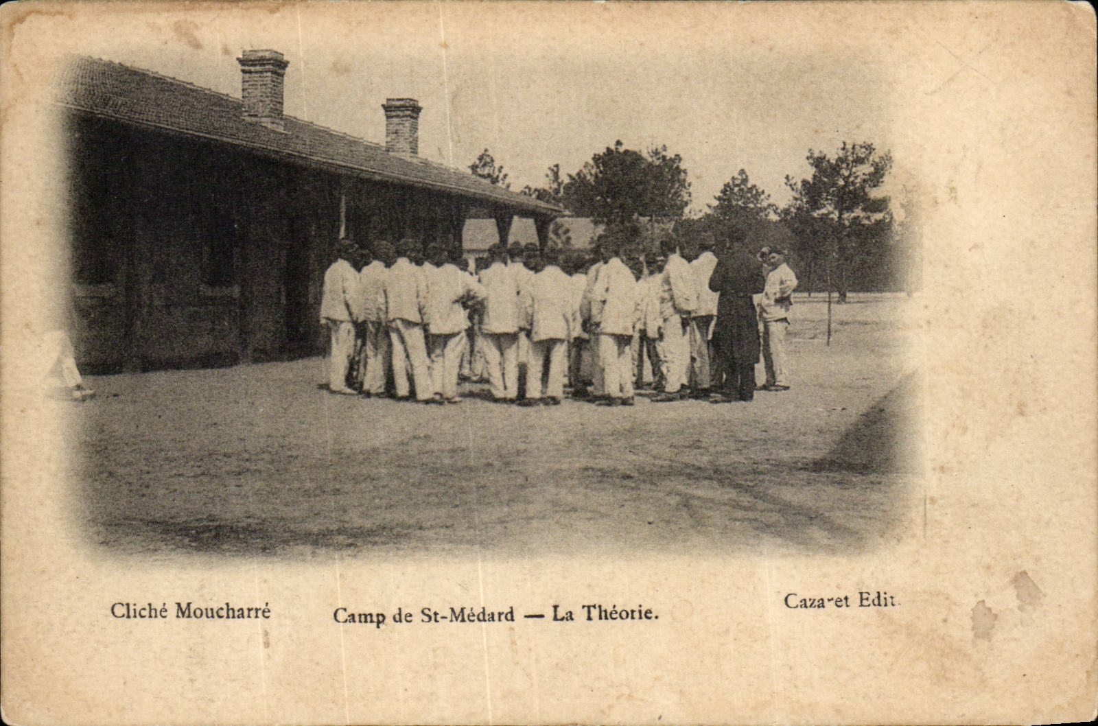 CPA Camp of St Medard the theory (militaria)