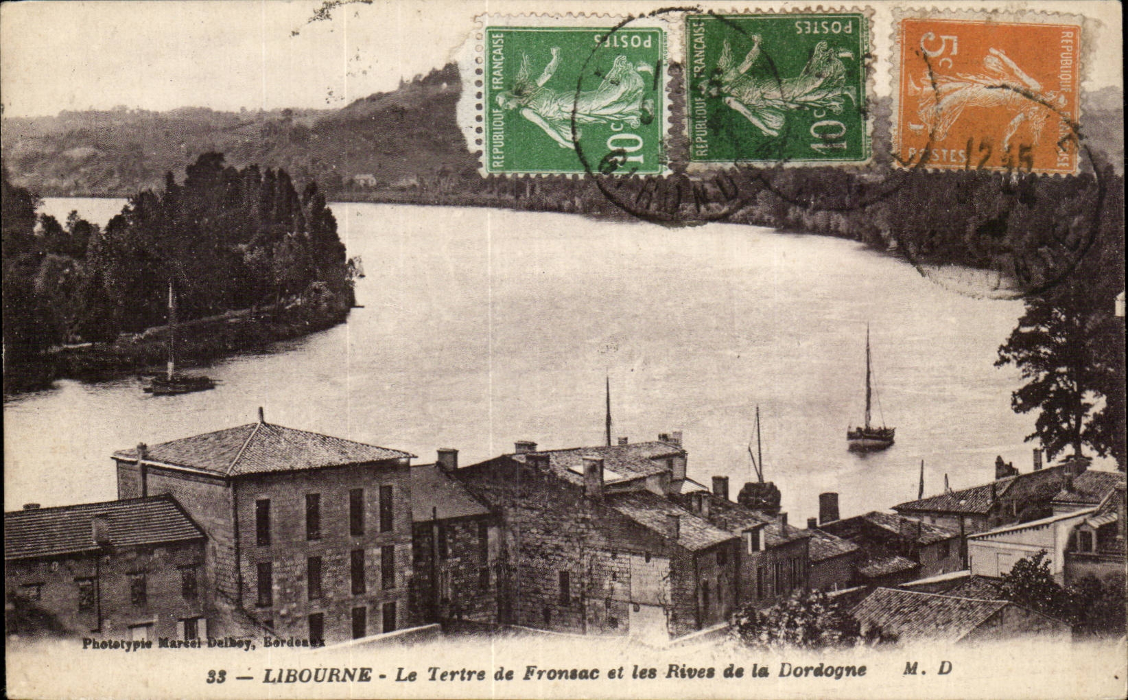 CPA Libourne der Hillock von Fronsac und Banke des Dordogne