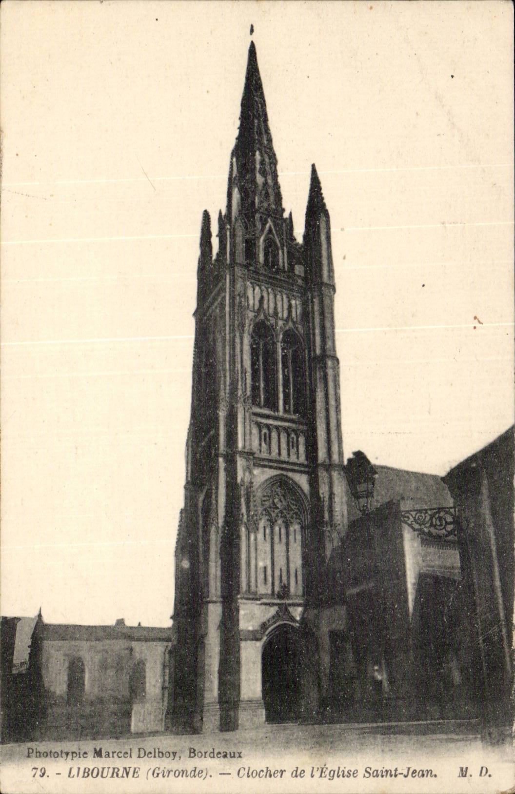 CPA Libourne Bell-tower of the church Saint Jean