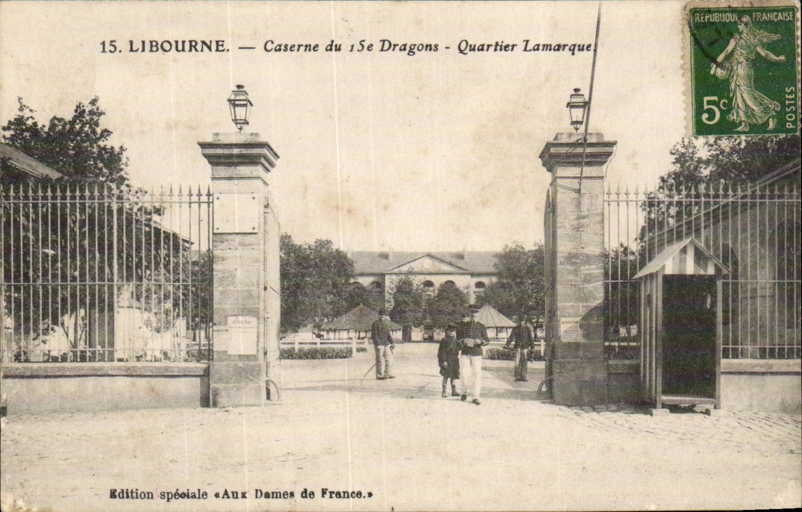 CPA Libourne Kasernen des 15 Drachen Lamarque Bezirkes