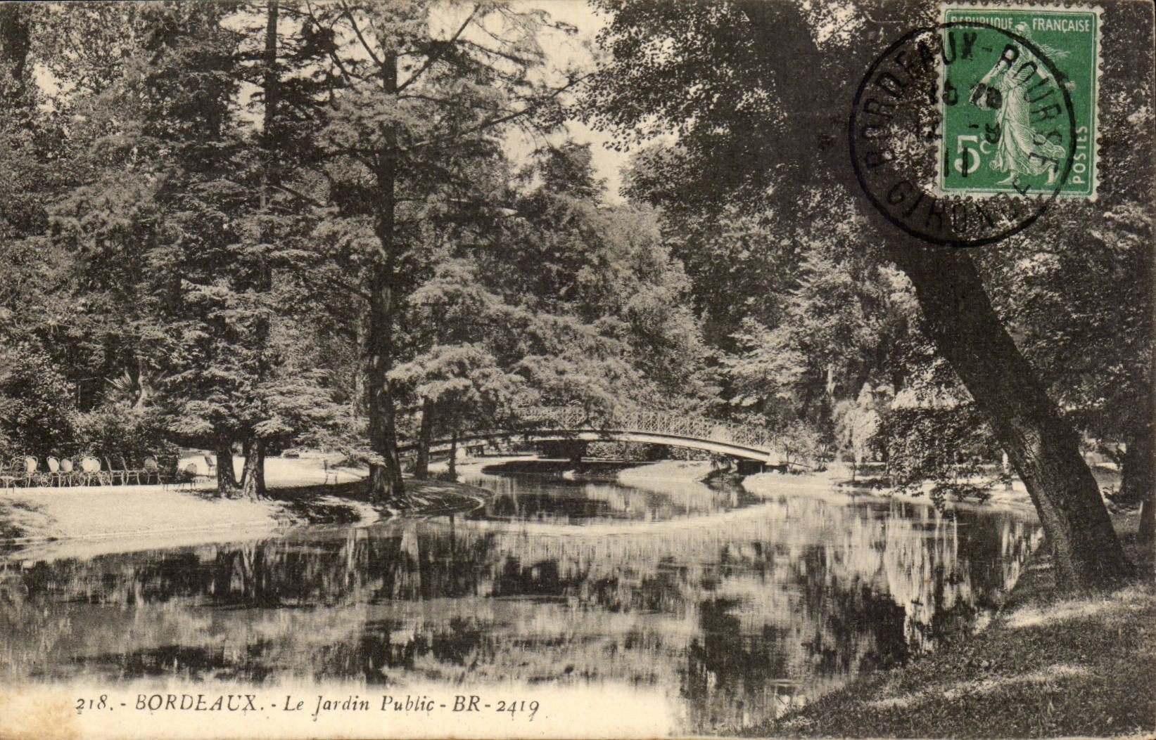 CPA Bordeaux the public garden