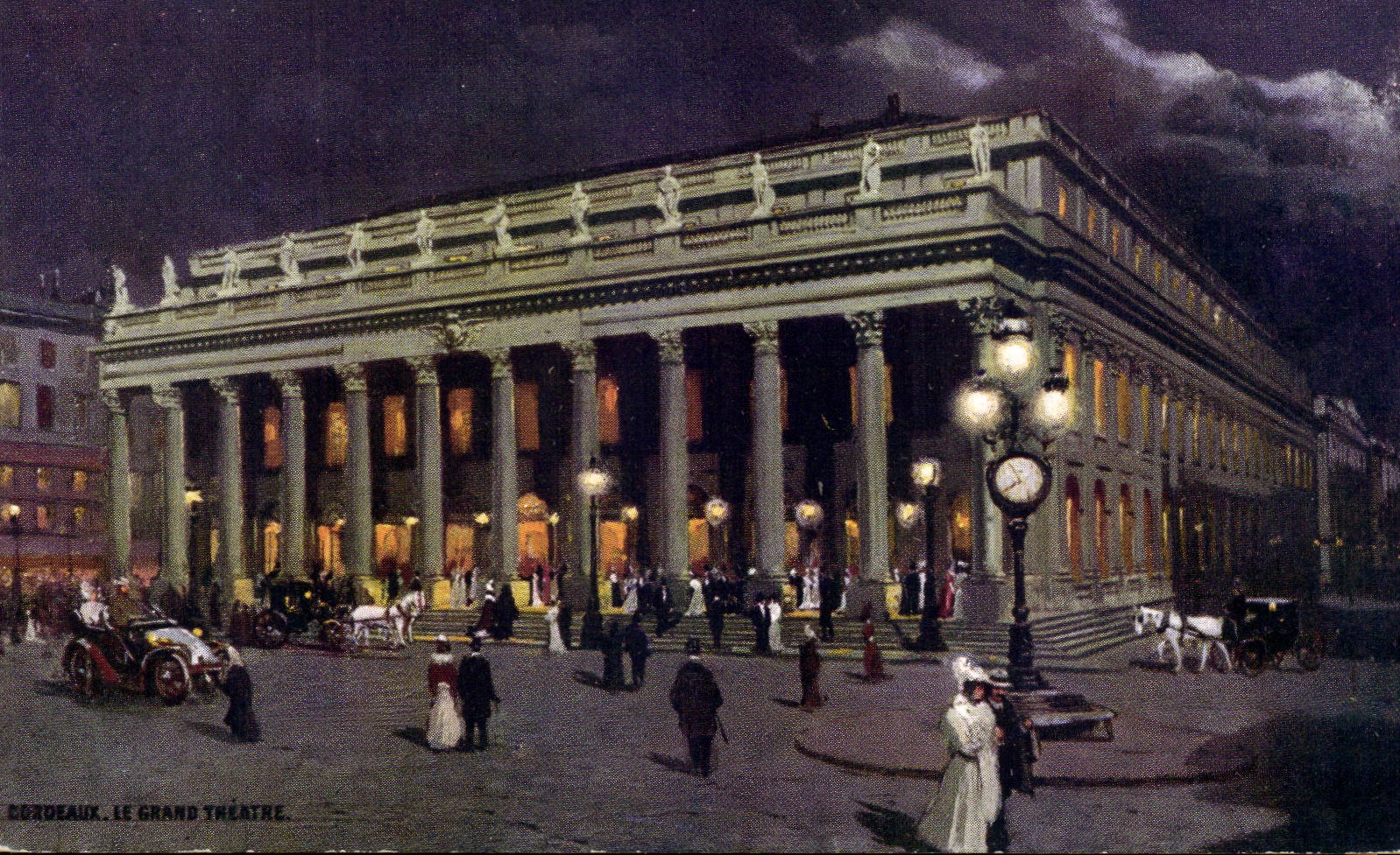 CPA Bordeaux the large theater