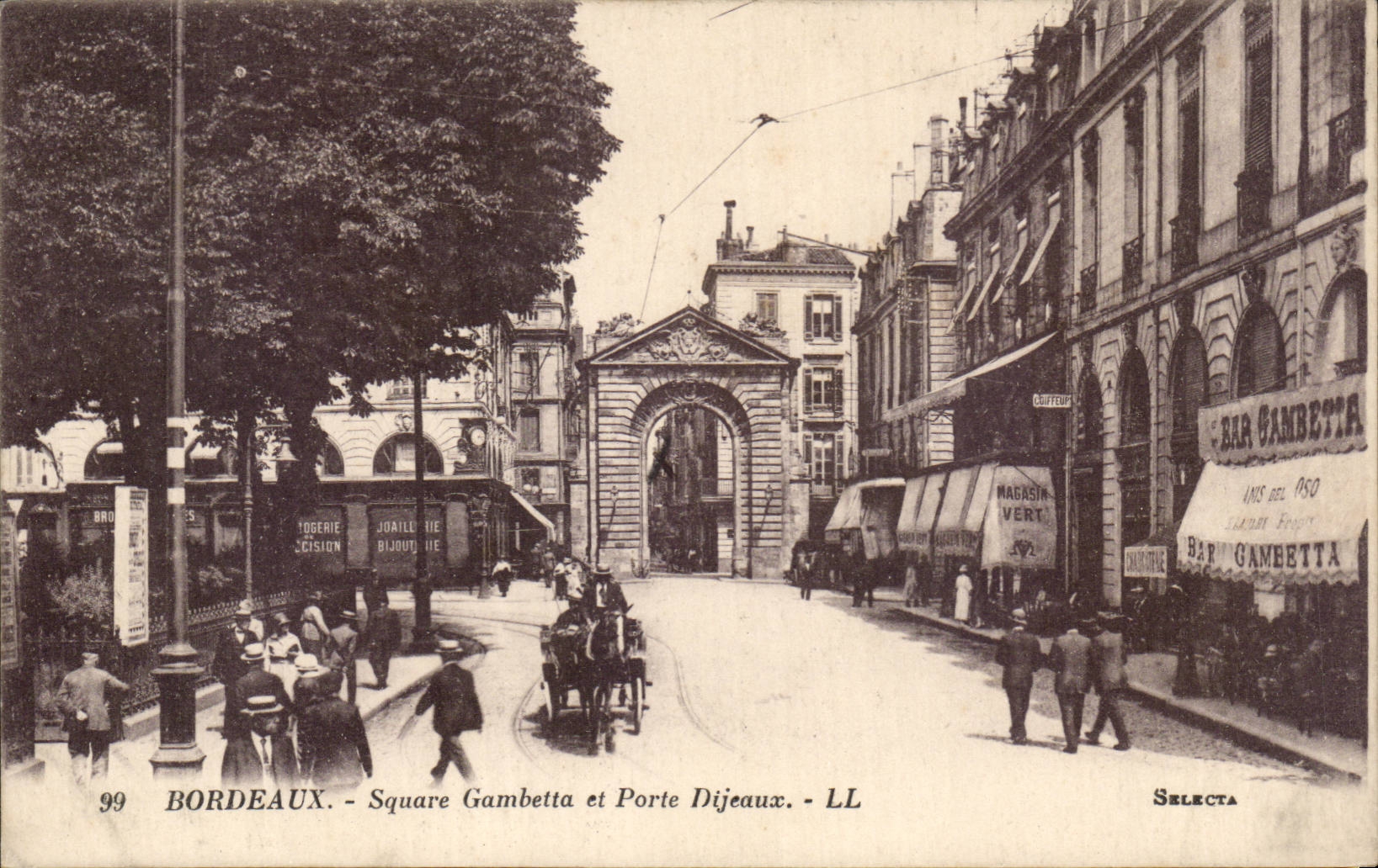 CPA Bordeaux Gambetta Public garden and carries Dijeaux