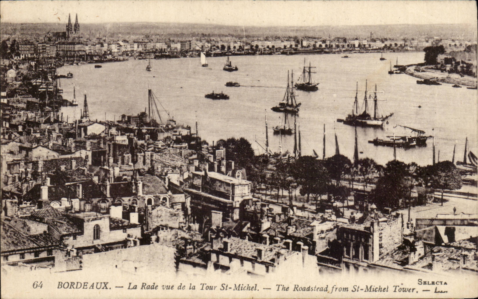 CPA Bordeaux roads seen of the Tower St Michel