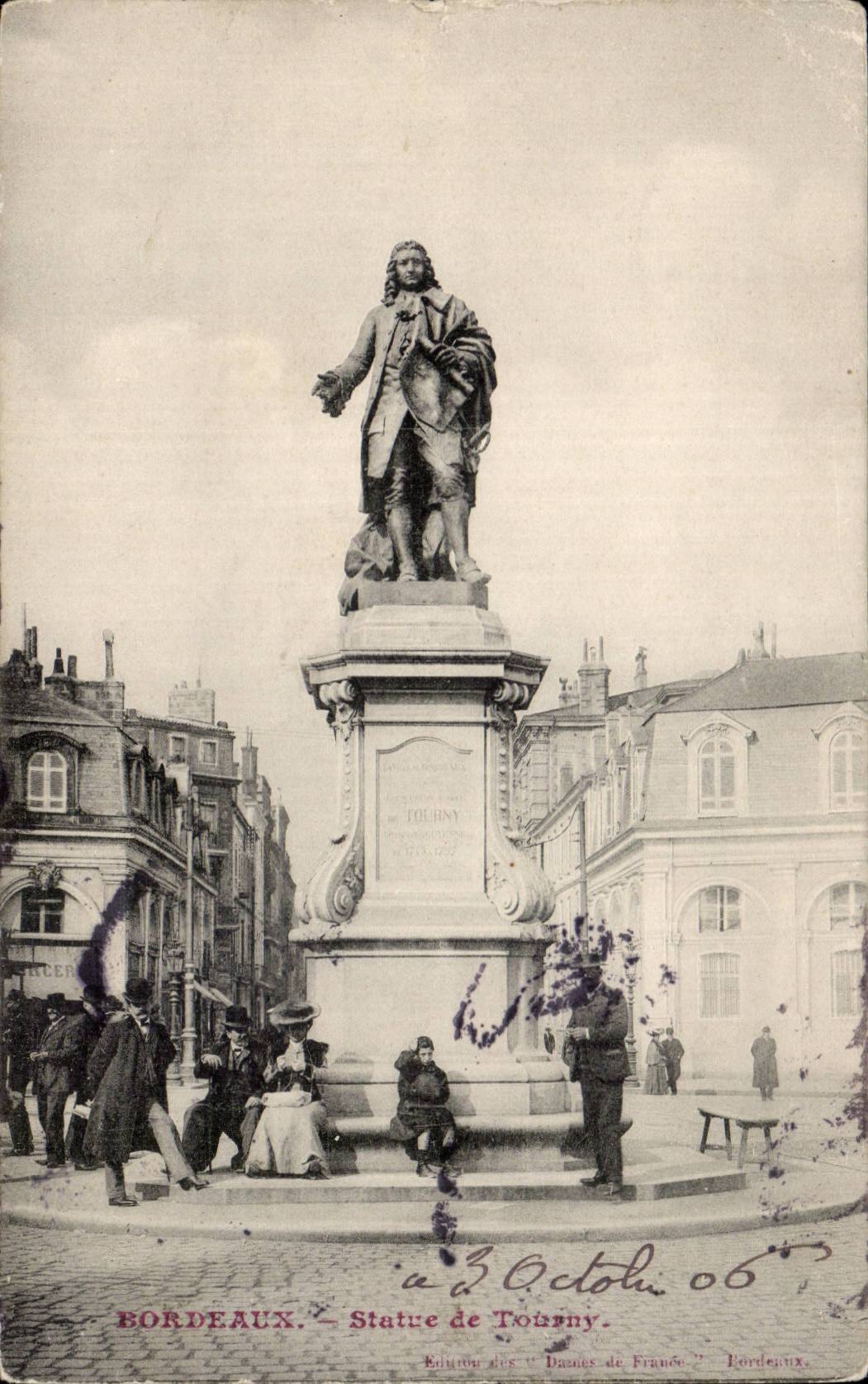 CPA Bordeaux Statue of Tourny
