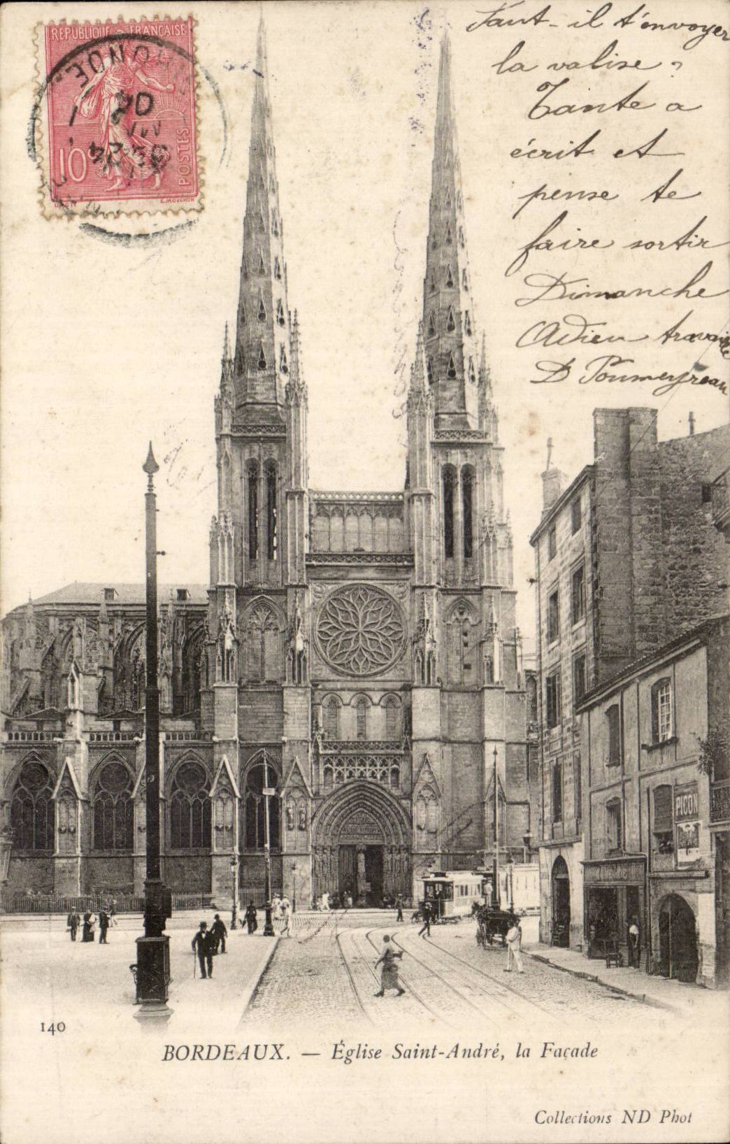 CPA Bordeaux Church Saint Andre the frontage