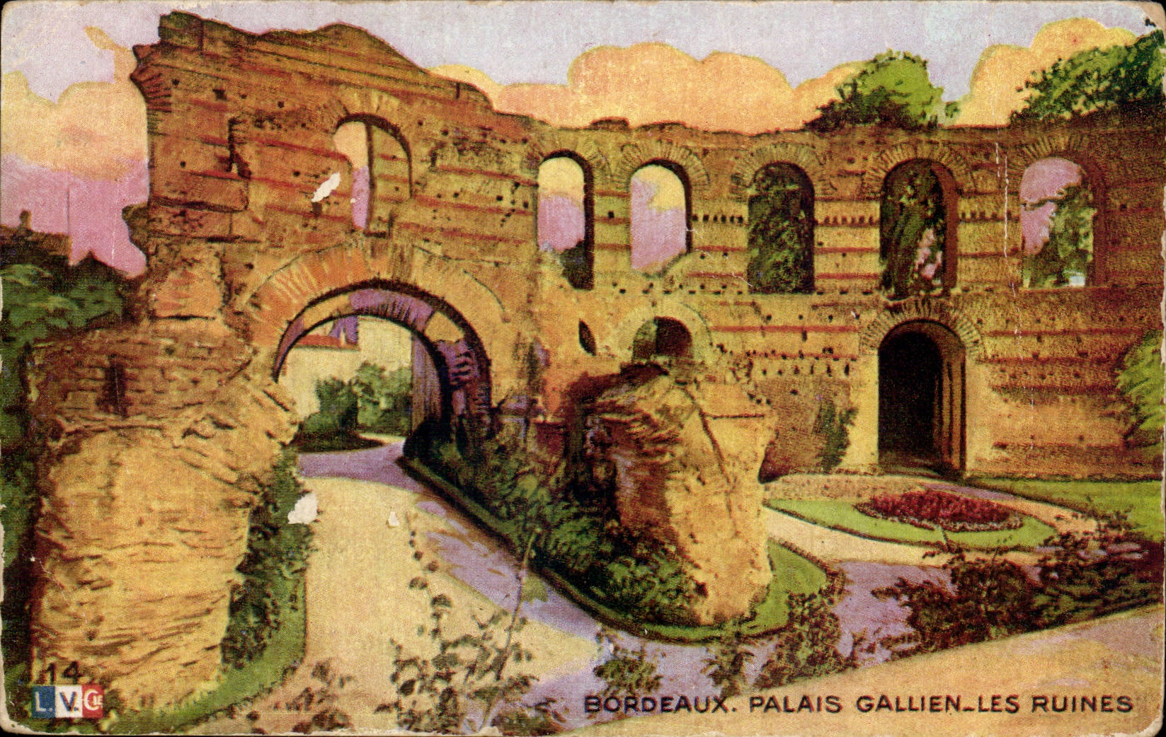 CPA Bordeaux Galien Palate the ruins (Rome antiquity)