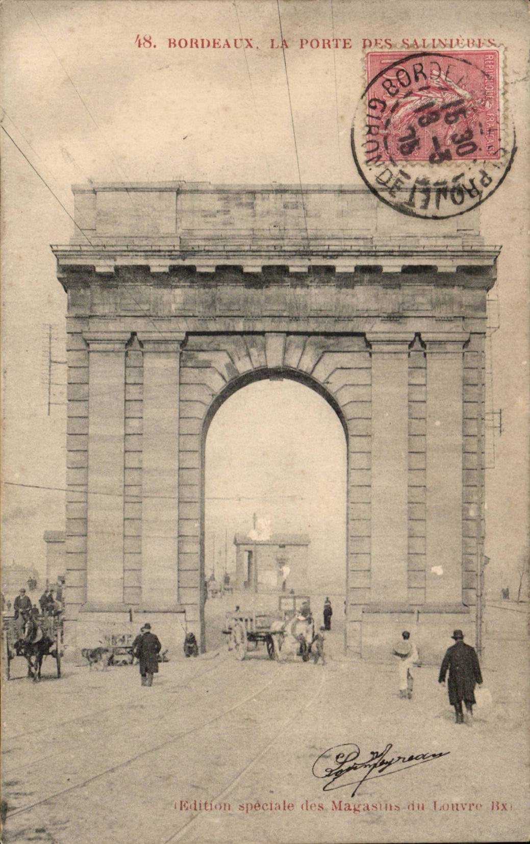 CPA Bordeaux the door of Salinieres