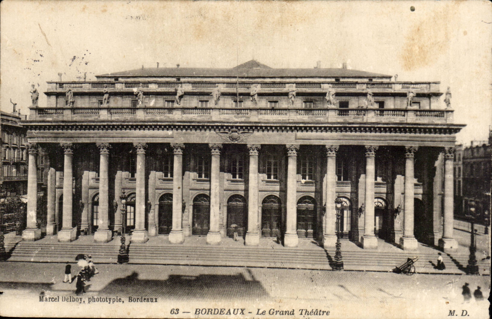 CPA Bordeaux the large theater