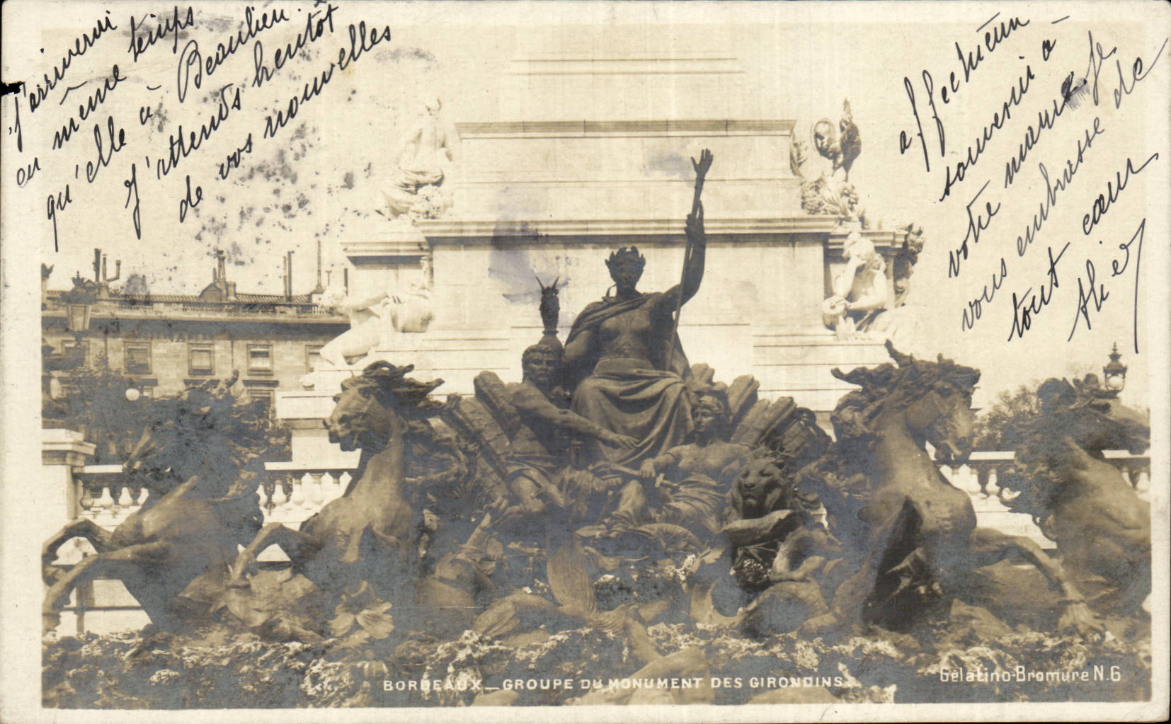 Bordeaux CPA Monument of the Of Gironde ones