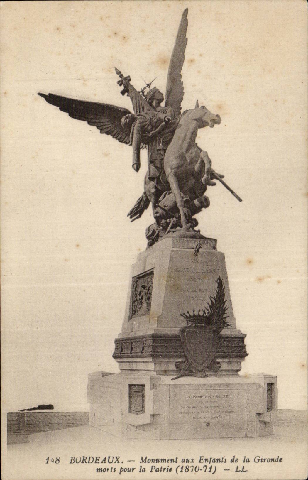 Bordeaux CPA Monument of the children of the Gironde died for the fatherland (1870 1871)
