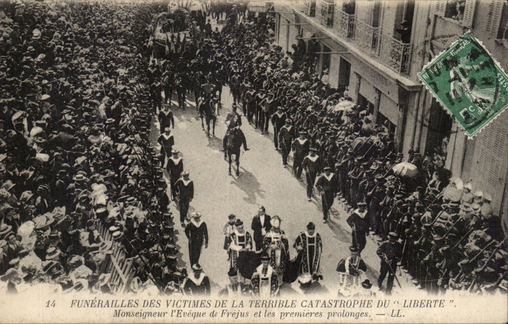 Katastrophe Toulon-CPA Freiheit am 25 September 1911 des Begrabnisses des Katastrophe Bishop von Frejus
