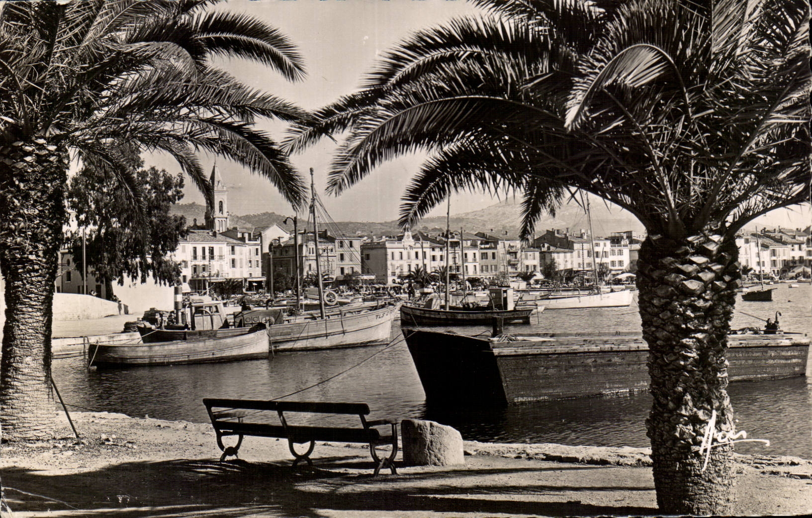 Sanary auf Meermoderner KARTE eine Ecke des Hafens