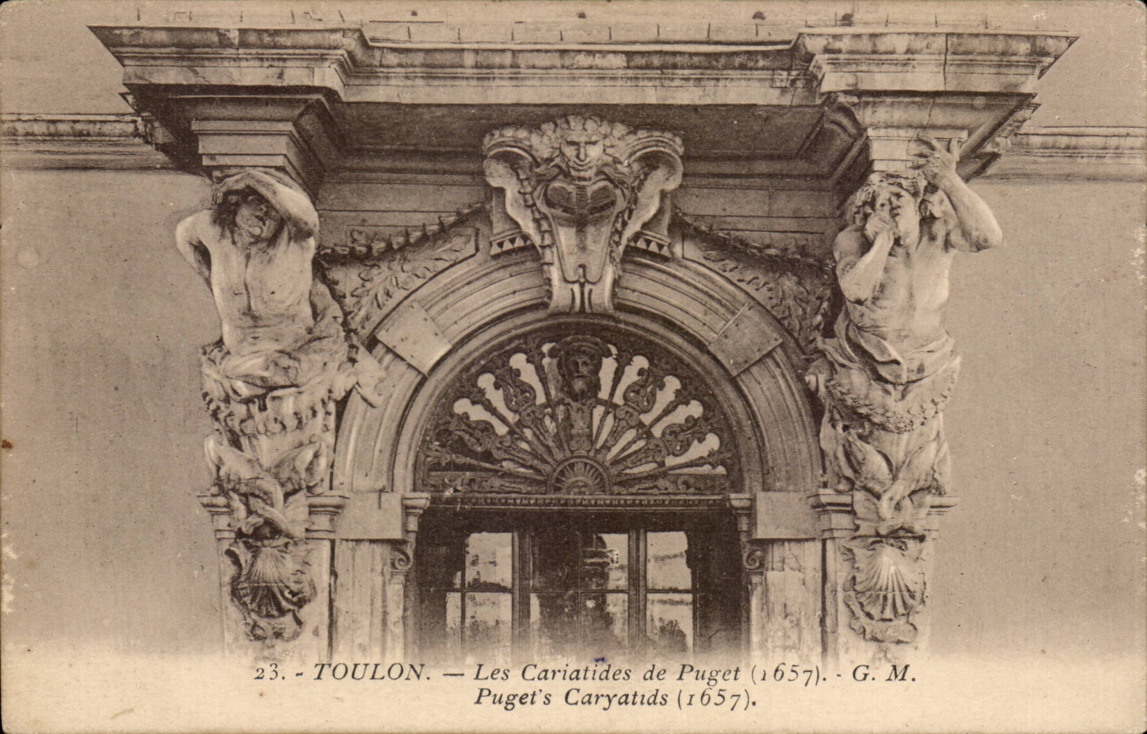 Toulon CPA caryatids of Puget (1657)