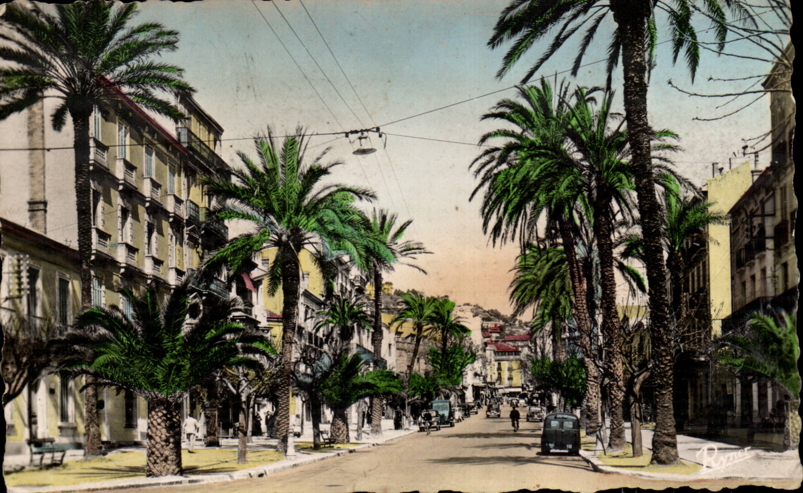 Hyeres Palmen CPA die Gambetta auftraten