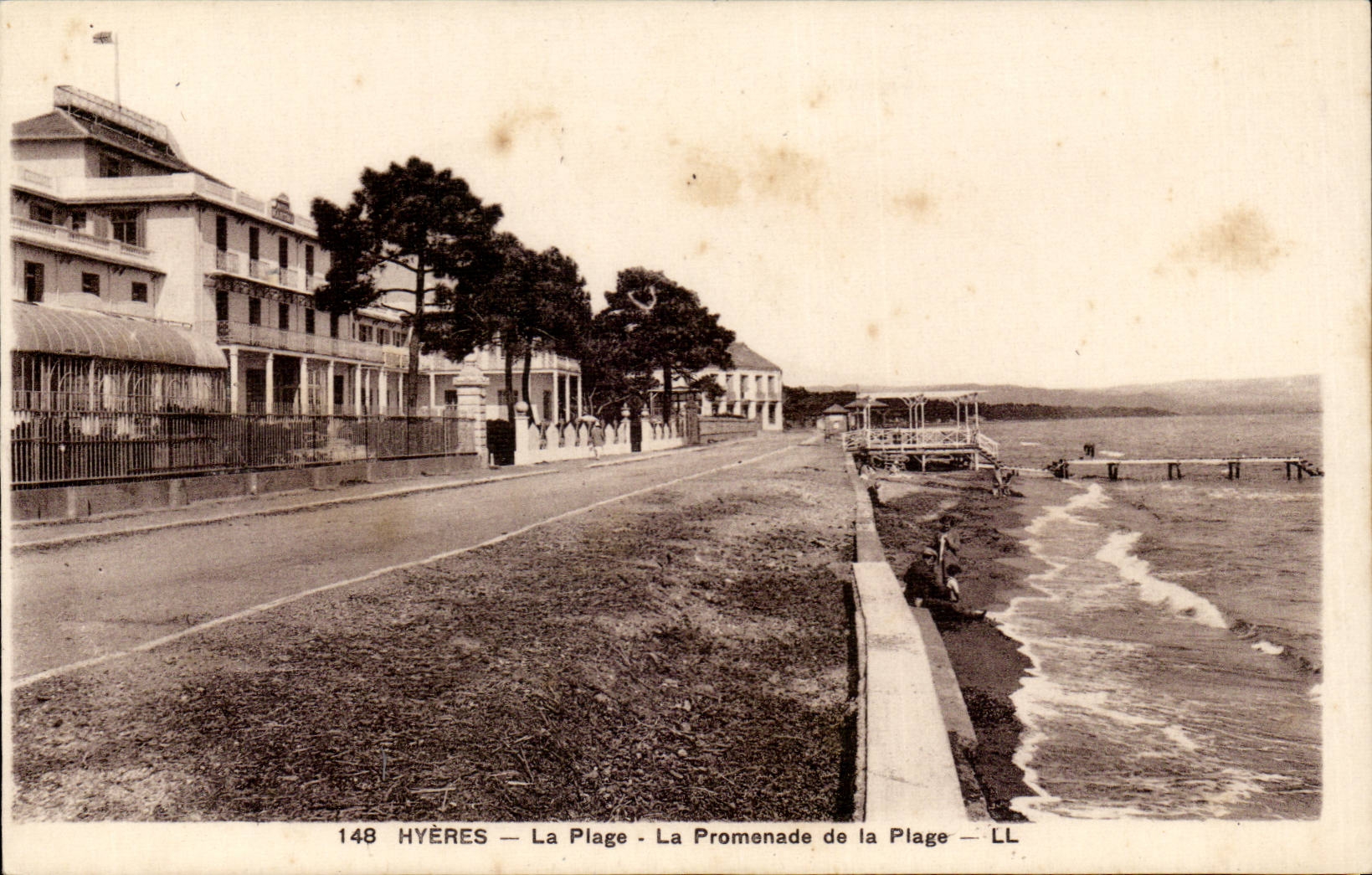 Hyeres CPA der Strand der Weg des Strandes