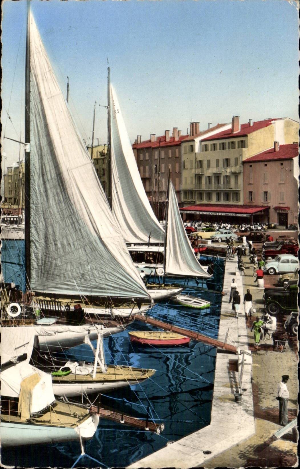 Saint Tropez MODERN CARD a corner of the port