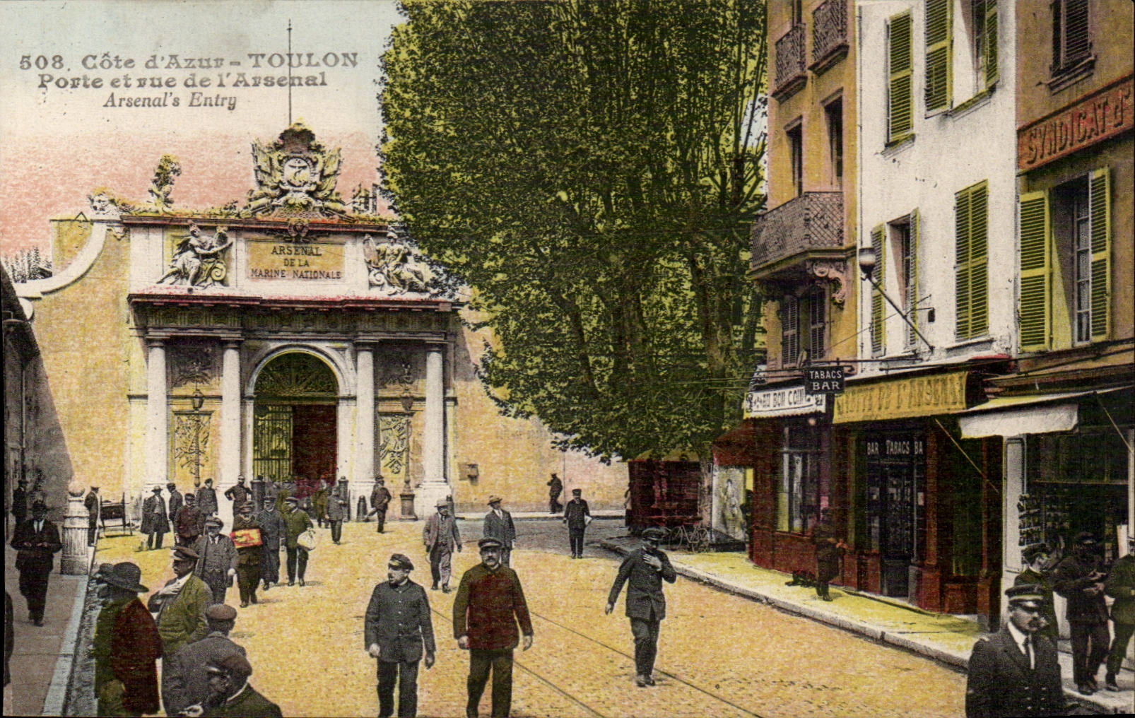 Toulon CPA Gate and street of the arsenal