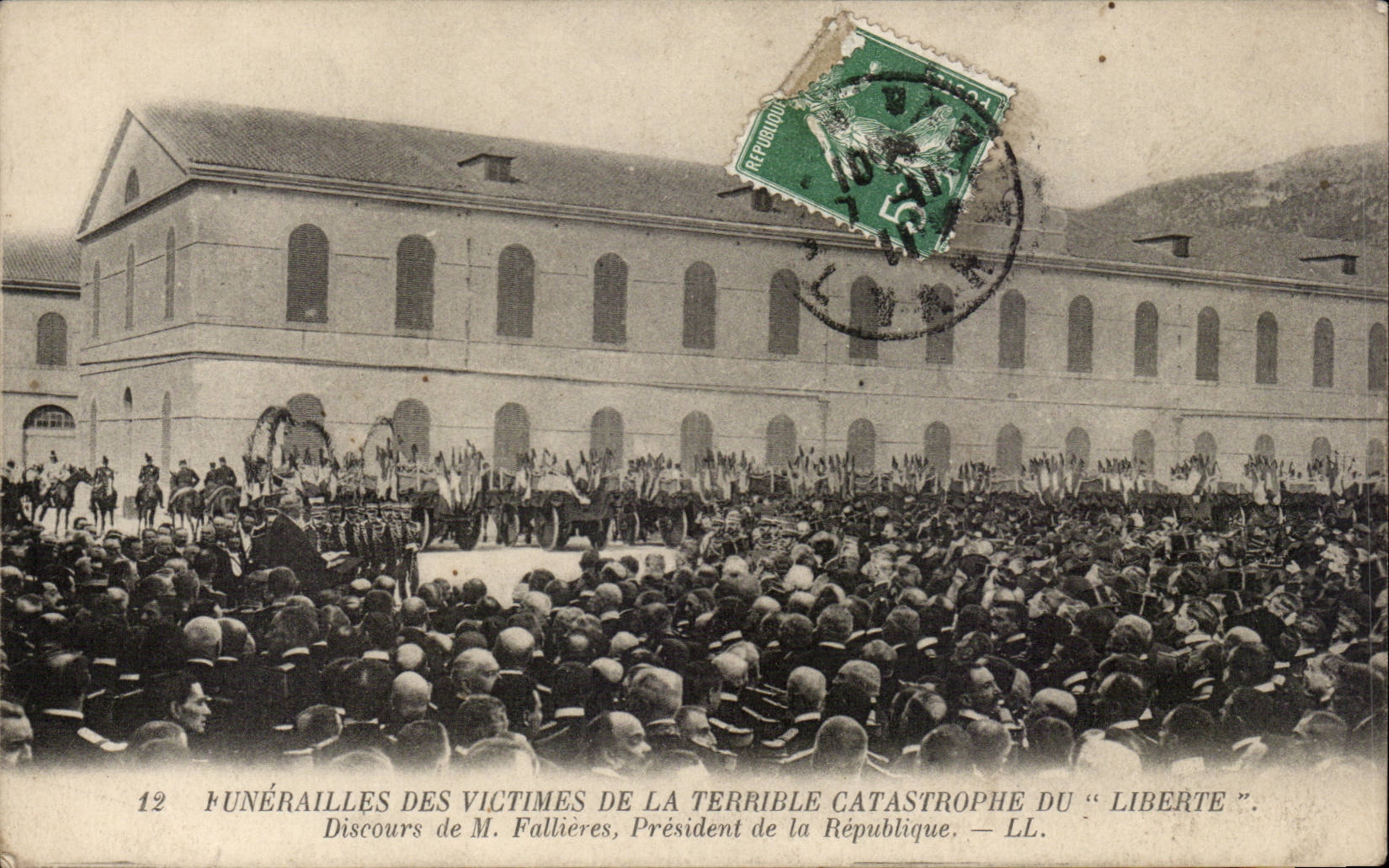 Funeral of the victims of the catastrophe of Freedom CPA Speech of Mr Fallieres President of the Republic