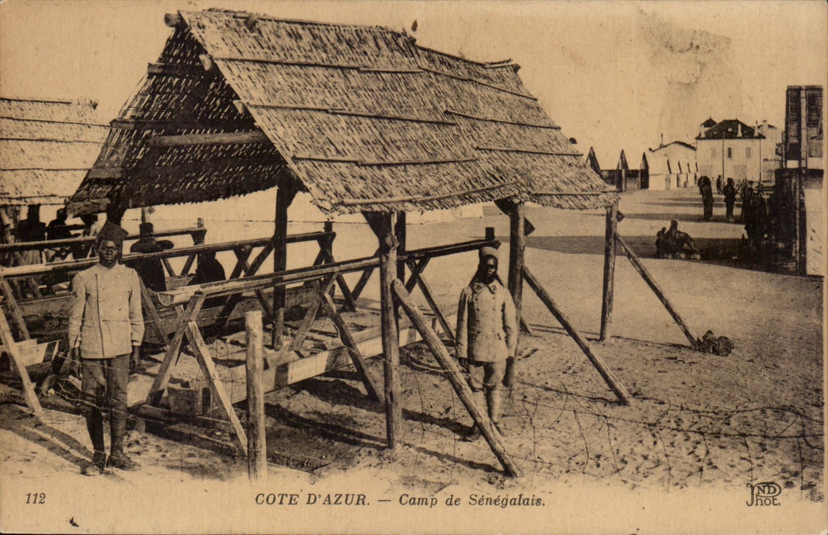 Cote d'azur CPA Camp de senagalais (afrique africa)
