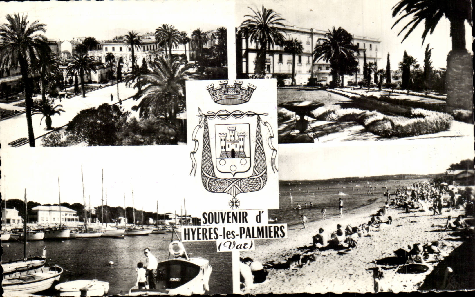 MODERNE KARTE Andenken der Hyeres Palmen