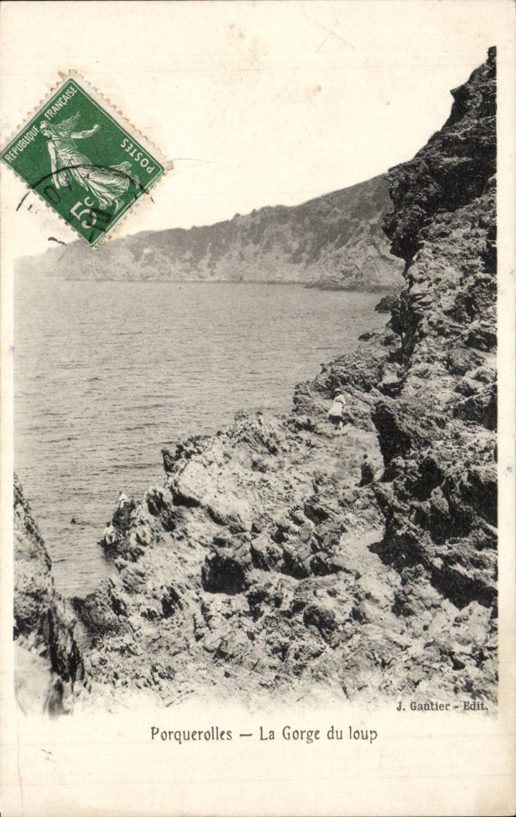 Porquerolles CPA the throat of the wolf