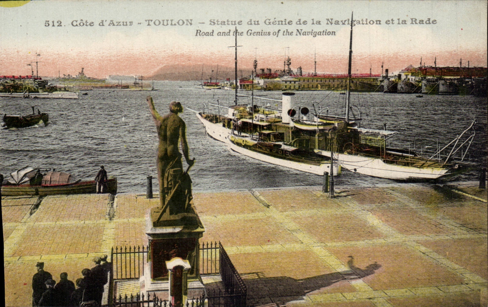 Toulon - Statue of Genius of Navigation and Roads CPA