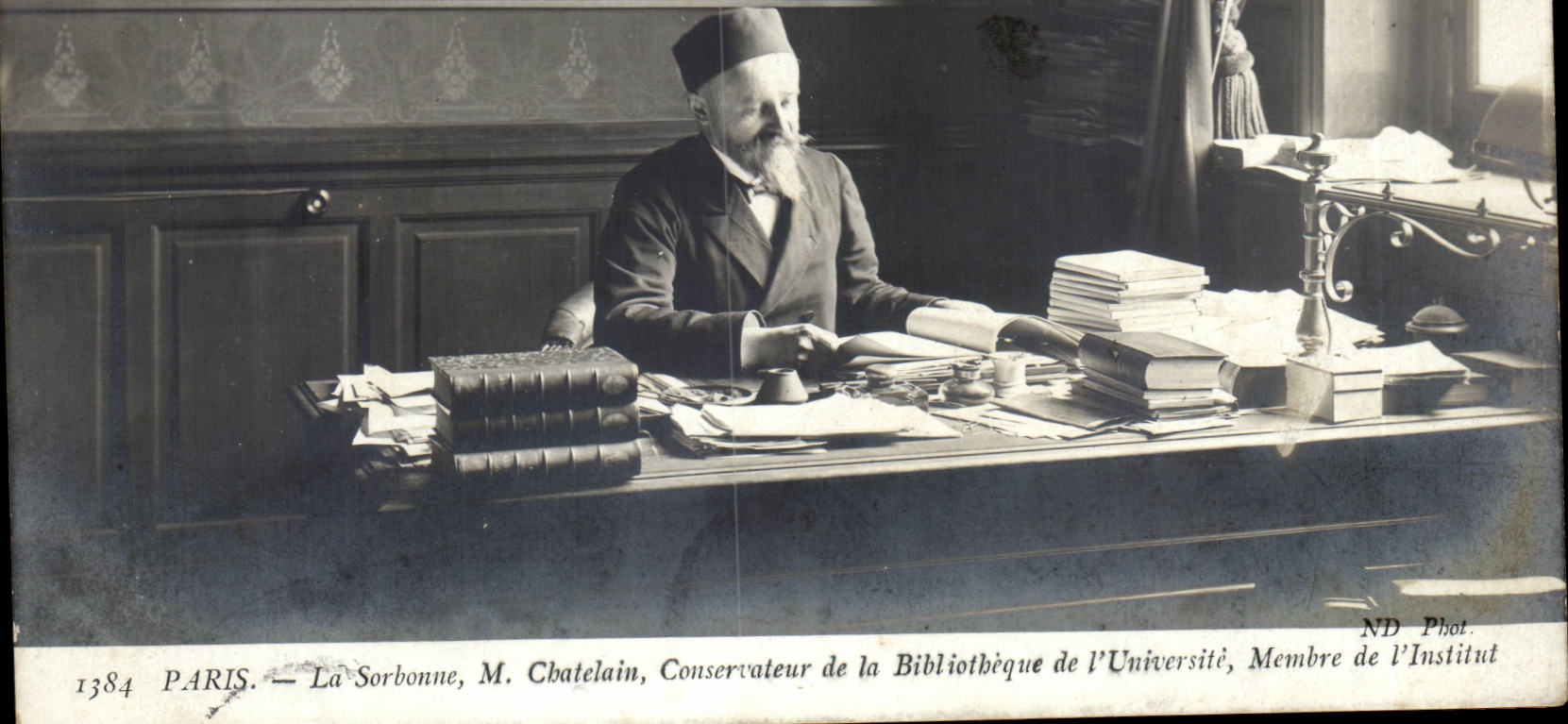Paris 5 - Sorbonne - Mr Chatelain - Conservative of the library of the University - CPA library TOP