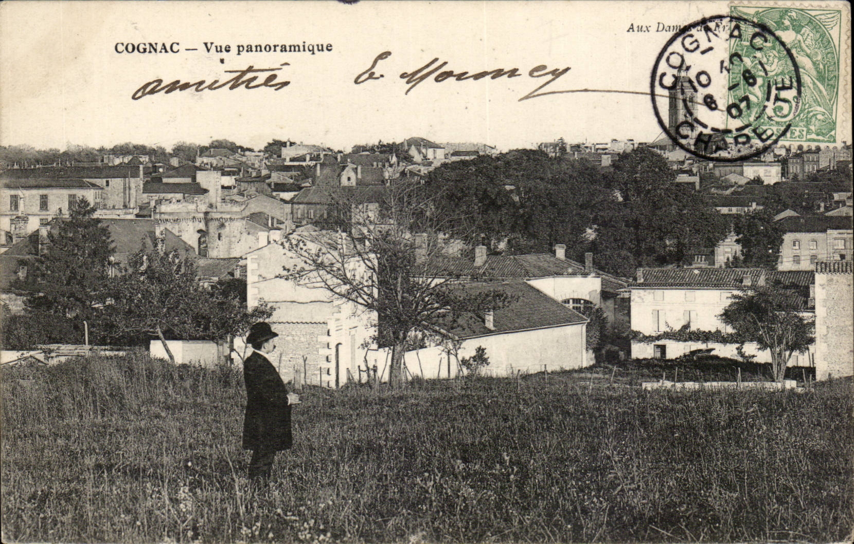 Cognac - Panoramic View - CPA