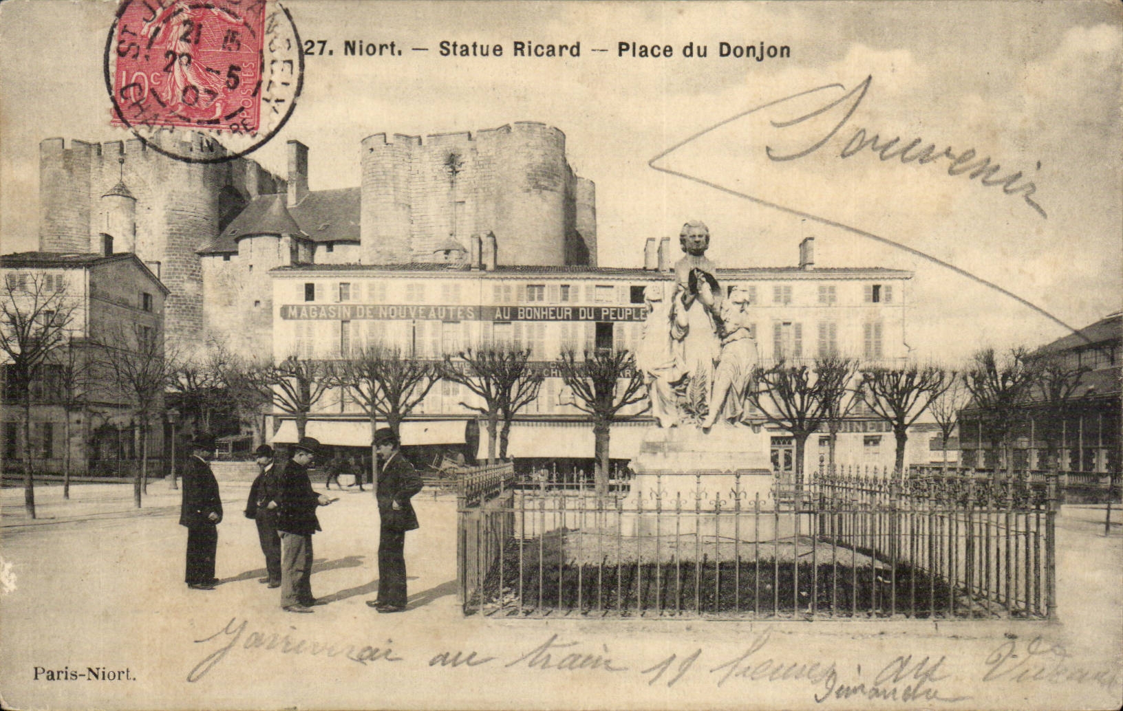 Niort - Statue Ricard - Place of Keep CPA