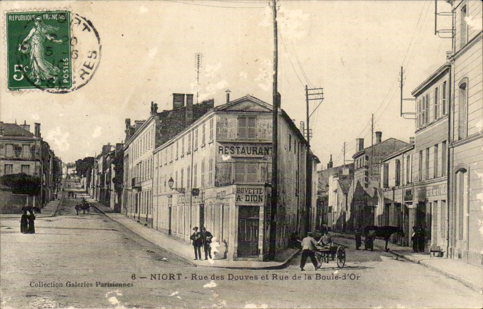 Cognac - Street of the Ditches and street of the Gold CPA Ball