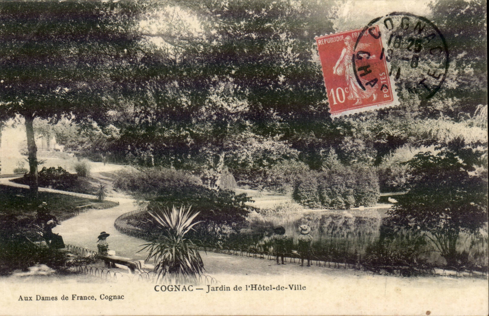 Cognac - Town hall - Garden CPA