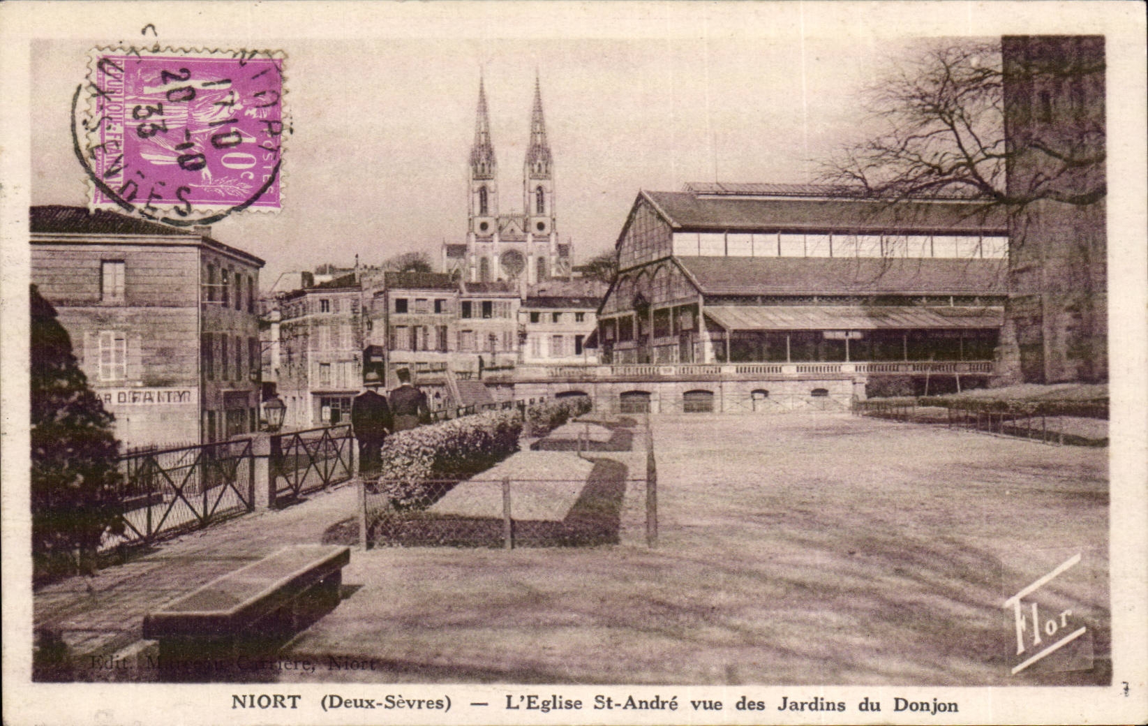 Niort - the Church St Andre - Sight of the Garden of the Keep - CPA