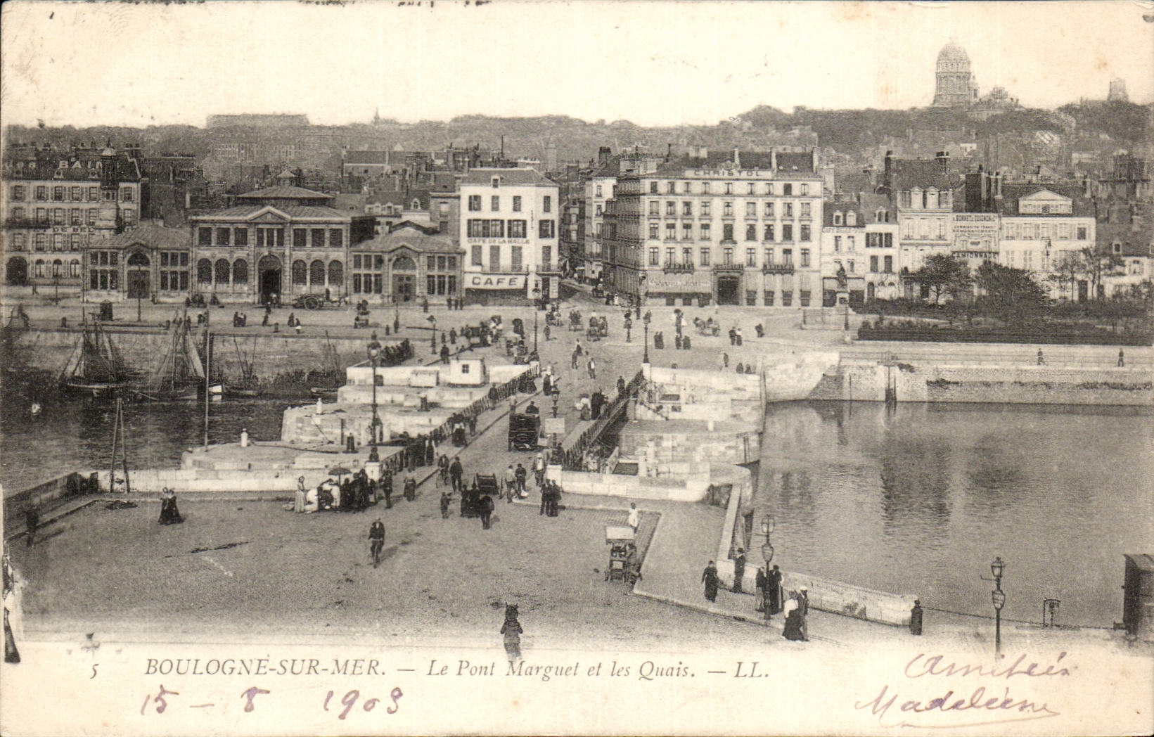 Boulogne on Sea - the Marguet Bridge and Quays - CPA