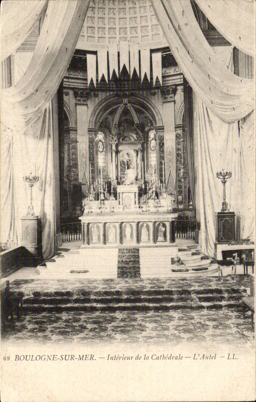 Boulogne on Sea - Interior of Cathedral CPA