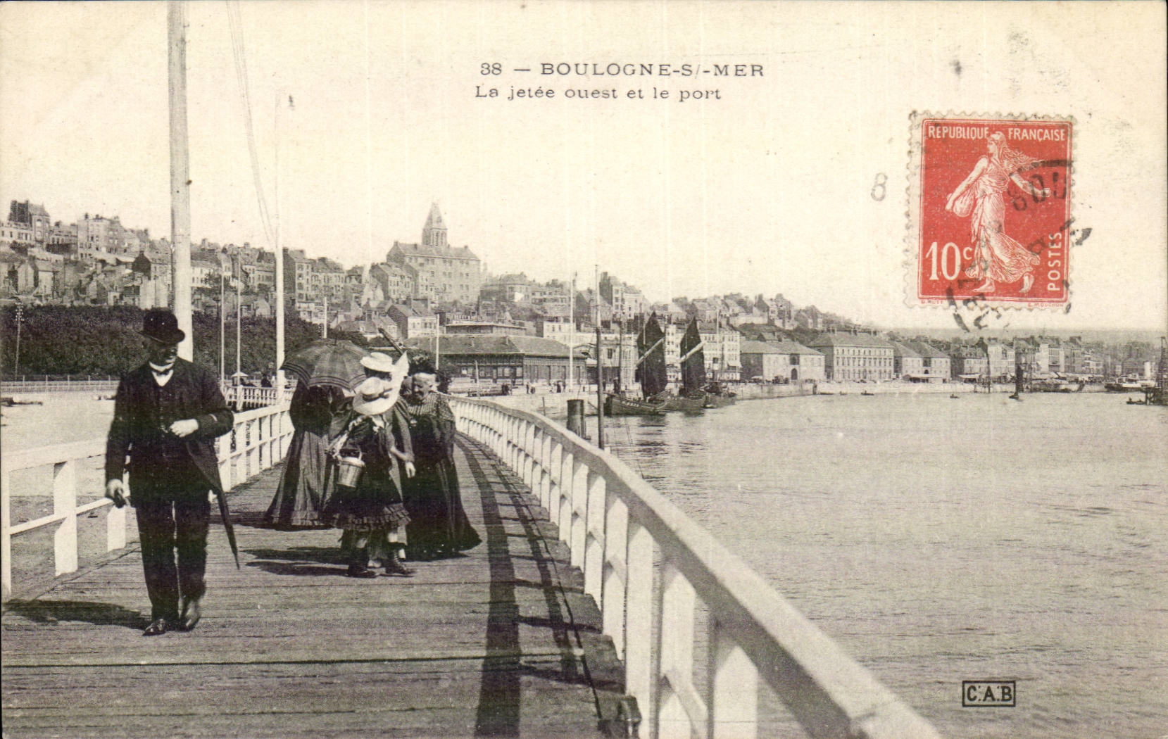 Boulogne on Sea - the Western Pier and Port CPA