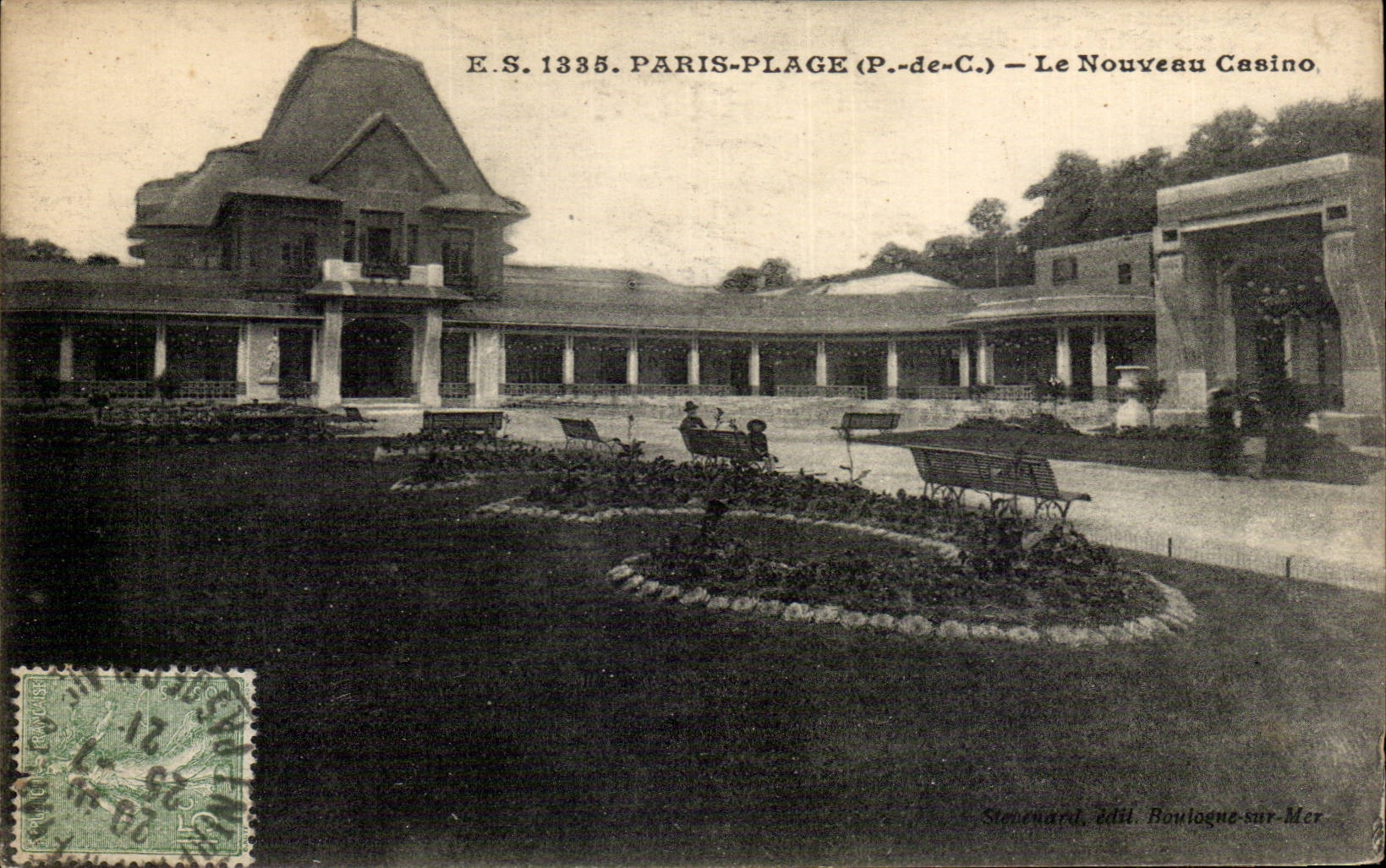 Touquet Paris Strand - das neue Kasino - CPA
