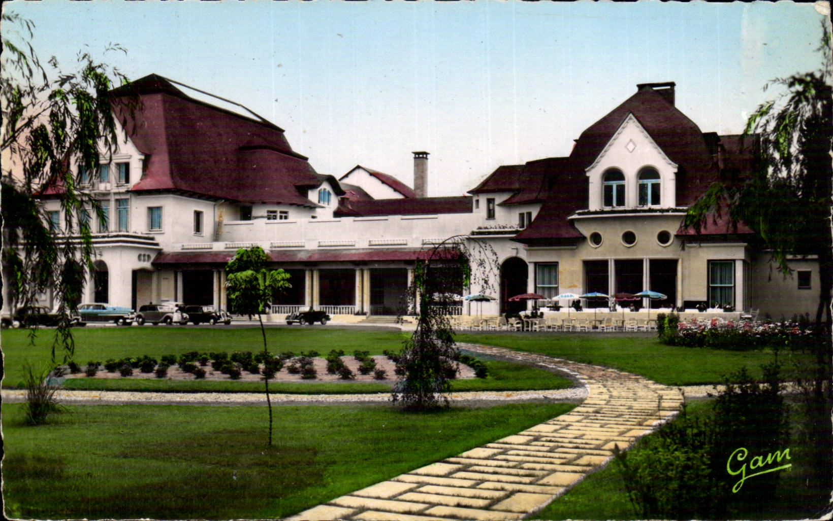 Touquet Paris Strand - das Kasino des Bohrgerats - CPA